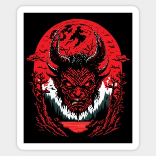 Satan Face Graphic Design Sticker